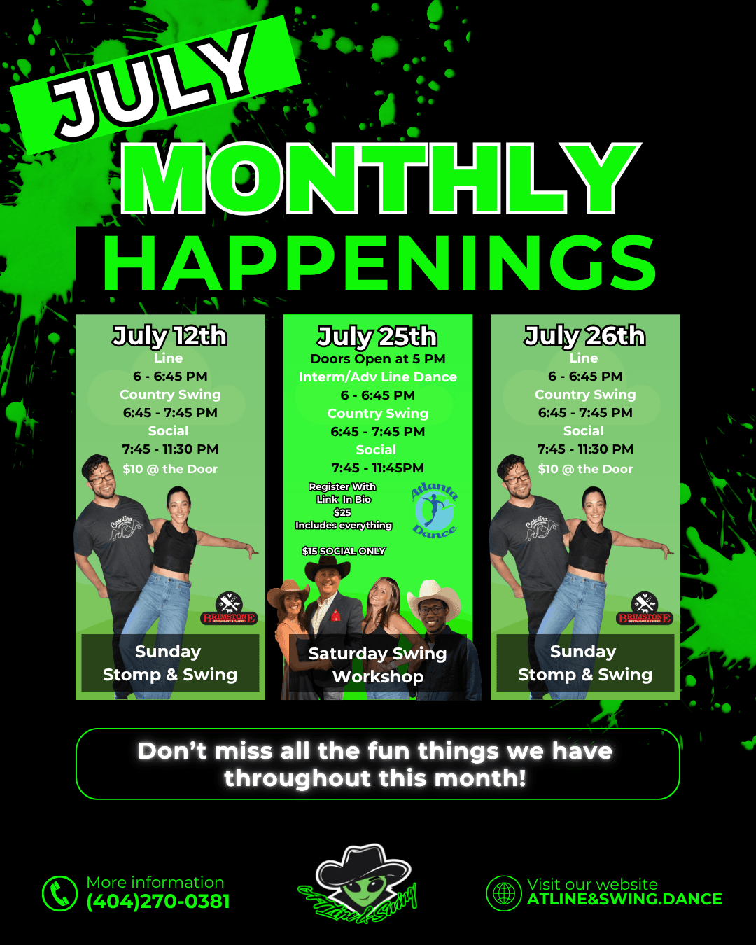 Sunday Stomp & Swing flyer