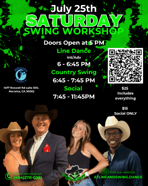 Saturday Swing Workshop & Social flyer